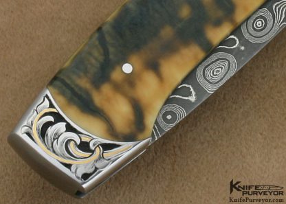 Scott Sawby Custom Knife Jody Muller Engraved Damascus Self Lock Swift - Image 5