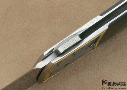 Scott Sawby Custom Knife Blacklip Pearl Swift Engraved by Jon Robyn - Image 8