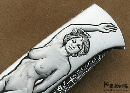 Scott Sawby Custom Knives Joe Rundell Deep Relief Engraved Tern Selflock - Image 3