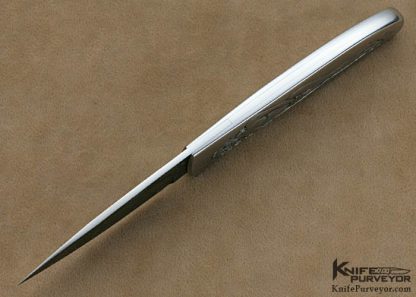 Scott Sawby Custom Knives Joe Rundell Deep Relief Engraved Tern Selflock - Image 4