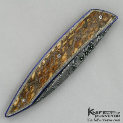 Corrie Schoeman Custom Knife Damascus  Lockback - Image 3