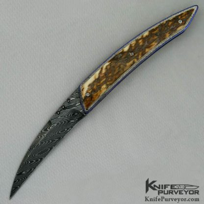 Corrie Schoeman Custom Knife Damascus  Lockback