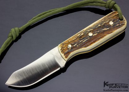 Scott Gossman Custom Knife Three Pin Small Skinner with Stag