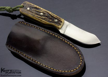 Scott Gossman Custom Knife Three Pin Small Skinner with Stag - Image 3