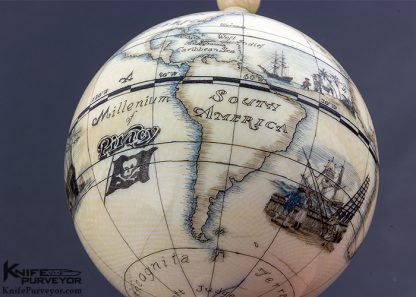 Scott Judge Antique Billiard Ball Globe with Stand - Image 4