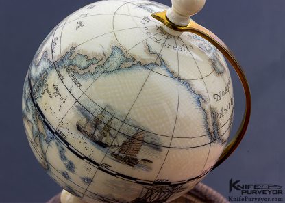 Scott Judge Antique Billiard Ball Globe with Stand - Image 3