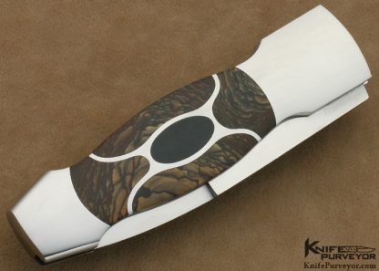 Scott Sawby Custom Knife Biggs Jasper & Edwards Black Jade 5 Piece Inlayed Self Lock Dagger - Image 3