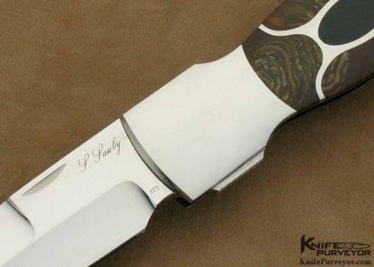 Scott Sawby Custom Knife Biggs Jasper & Edwards Black Jade 5 Piece Inlayed Self Lock Dagger - Image 2