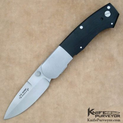 Scott Sawby Custom Knife Black Micarta Combat Utility Selflock