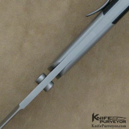Scott Sawby Custom Knife Black Micarta Combat Utility Selflock - Image 4