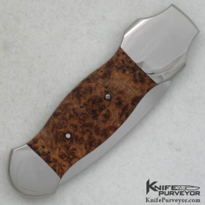 Scott Sawby Custom Knife: Burlwood Button Lock Dagger - Image 3