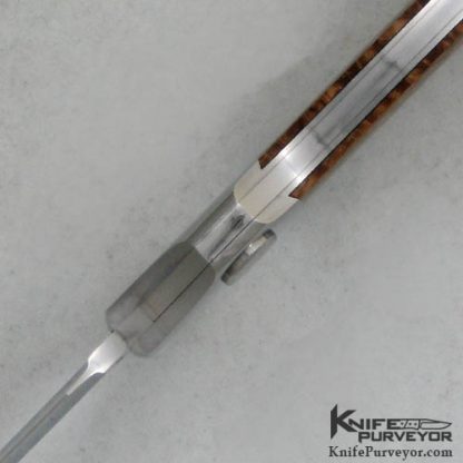 Scott Sawby Custom Knife: Burlwood Button Lock Dagger - Image 4