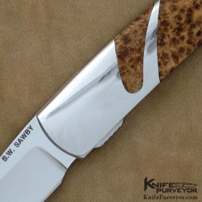 Scott Sawby Custom Knife: Burlwood Skimmer - Image 2