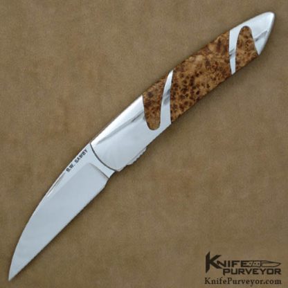 Scott Sawby Custom Knife: Burlwood Skimmer