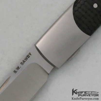 Scott Sawby Custom Knife Carbonfiber Wharncliff Selflock Prototype - Image 2