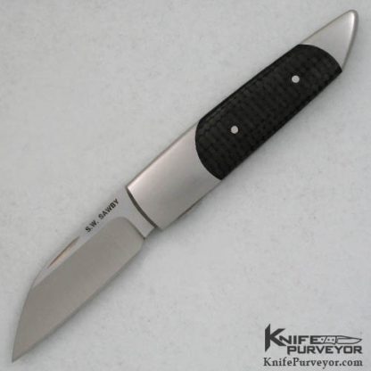 Scott Sawby Custom Knife Carbonfiber Wharncliff Selflock Prototype
