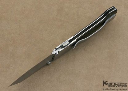 Scott Sawby Custom Knife Green Canvas Micarta Combat Utility Self Lock - Image 5