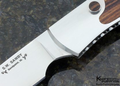 Scott Sawby Custom Knife Kingwood "Woodcock" Button Lock - Image 2