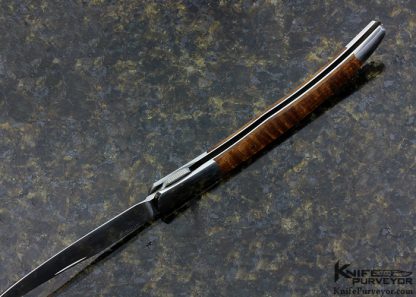 Scott Sawby Custom Knife Large Texas Toothpick with Maple Wood - Image 7