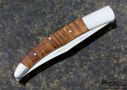 Scott Sawby Custom Knife Large Texas Toothpick with Maple Wood - Image 5