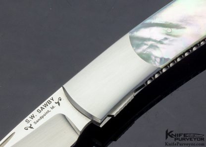Scott Sawby Custom Knife "Swift" with Mother of Pearl - Image 2