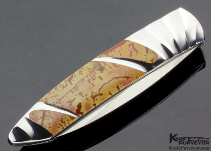Scott Sawby Custom Knife Picture Jasper "Fluted Skimmer" Selflock - Image 3