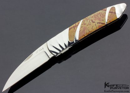 Scott Sawby Custom Knife Picture Jasper "Fluted Skimmer" Selflock