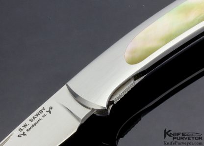 Scott Sawby Custom Knife South Sea Gold Lip Pearl Shell Tern Selflock - Image 2