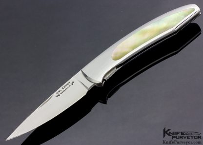 Scott Sawby Custom Knife South Sea Gold Lip Pearl Shell Tern Selflock
