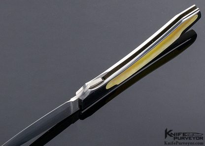 Scott Sawby Custom Knife Gold Lip Pearl Interframe Selflock - Image 5
