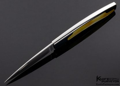 Scott Sawby Custom Knife Gold Lip Pearl Interframe Selflock - Image 4