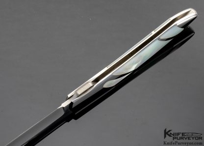 Scott Sawby Custom Knife Mother of Pearl Skimmer Self Lock - Image 5
