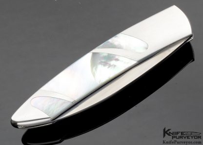 Scott Sawby Custom Knife Mother of Pearl Skimmer Self Lock - Image 3