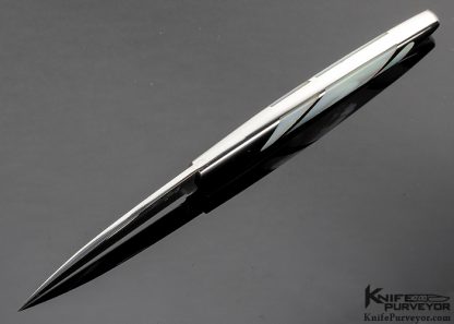 Scott Sawby Custom Knife Mother of Pearl Skimmer Self Lock - Image 4