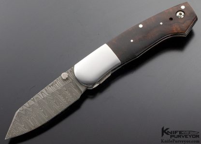 Scott Sawby Custom Knife Combat Utility Ironwood Ladder Damascus