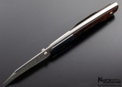 Scott Sawby Custom Knife Combat Utility Ironwood Ladder Damascus - Image 4