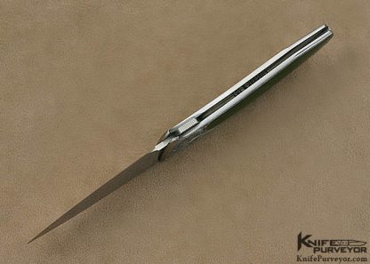Scott Sawby Custom Knife Kurt Horvath Engraved Jade Interframe Self Lock Tern - Image 6