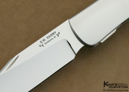 Scott Sawby Custom Knife Pre-ban Elephant Ivory Jumbo Texas Toothpick Self Lock Scrimmed by Ron Luebke Jr. - Image 2