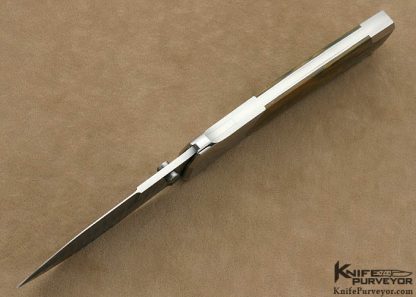 Scott Sawby Custom Knife Jerry Rados Damascus Large "Kingfisher" Self Lock - Image 4