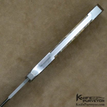 Scott Sawby Custom Knife Royal Sahara Jasper Kingfisher Engraved by Marian Sawby - Image 4