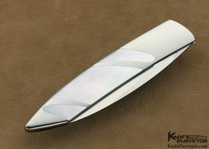 Scott Sawby Custom Knives Mother of Pearl Shell Self Lock Skimmer - Image 3
