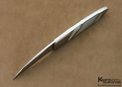 Scott Sawby Custom Knives Mother of Pearl Shell Self Lock Skimmer - Image 4