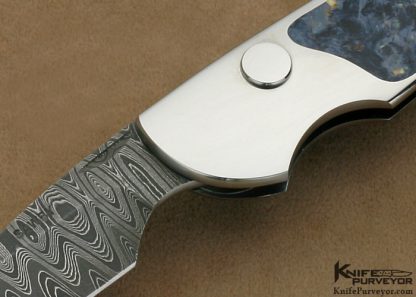 Scott Sawby Custom Knives Pietersite Interframe "Merganser" with Mike Norris Staineless Steel Damascus 4/13/12 - Image 2