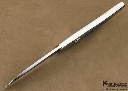 Scott Sawby Custom Knives Pietersite Interframe "Merganser" with Mike Norris Staineless Steel Damascus 4/13/12 - Image 4