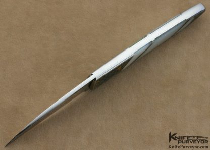 Scott Sawby Custom Knives Jon Robyn Engraved Mother of Pearl Shell Skimmer Self Lock - Image 5