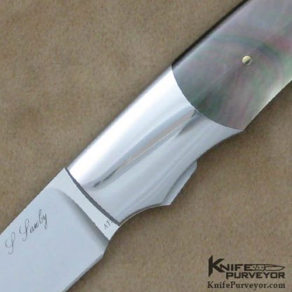 Scott Sawby Custom Knife Blacklip Pearl Small Tanager Selflock - Image 2