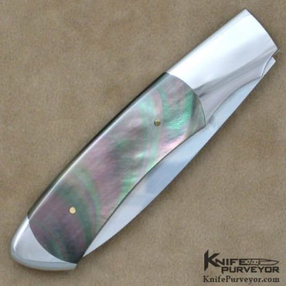 Scott Sawby Custom Knife Blacklip Pearl Small Tanager Selflock - Image 3