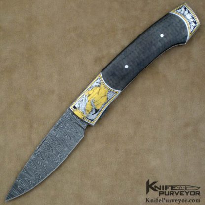 Scott Sawby Custom Knife Carbonfiber Swift Engraved by Jon Robyn