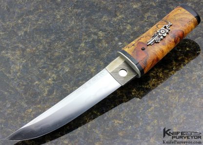 Scott Slobodian Custom Knife Spalted Amboynia Kwaiken Tanto
