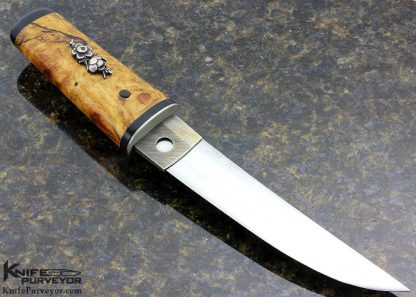 Scott Slobodian Custom Knife Spalted Amboynia Kwaiken Tanto - Image 3